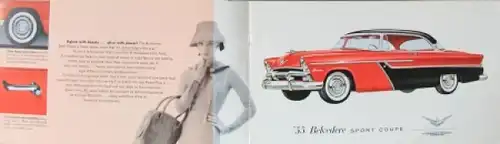Plymouth Belvedere Modellprogramm 1955 Automobilprospekt (4884)