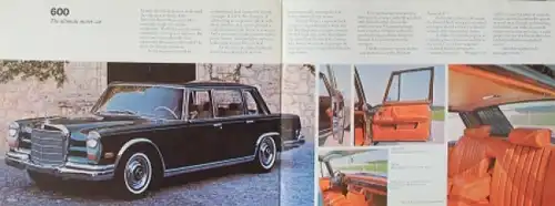 Mercedes-Benz Modellprogramm 1970 "Motor Cars" Automobilprospekt (4879)