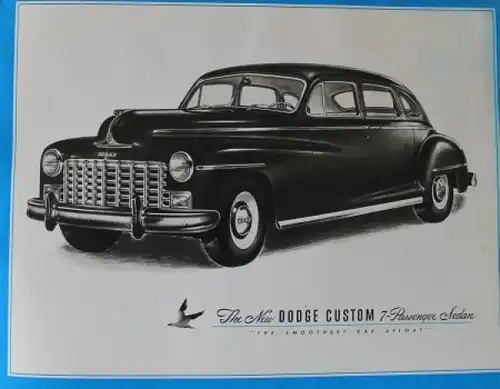 Dodge Modellprogramm 1946 "The smoothest car afloat" Automobilprospekt (4873)