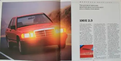 Mercedes-Benz 190 E 2.3 Modellprogramm 1984 Automobilprospekt (4862)