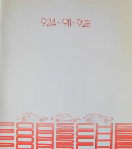 Porsche 911 - 924 - 928 Modellprogramm 1981 Automobilprospekt (4859)