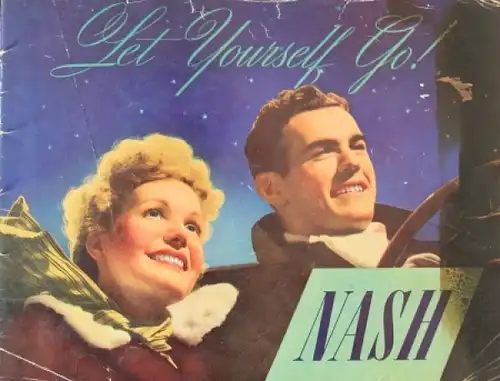 Nash Modellprogramm 1939 "Let yourself go!" Automobilprospekt (4849)