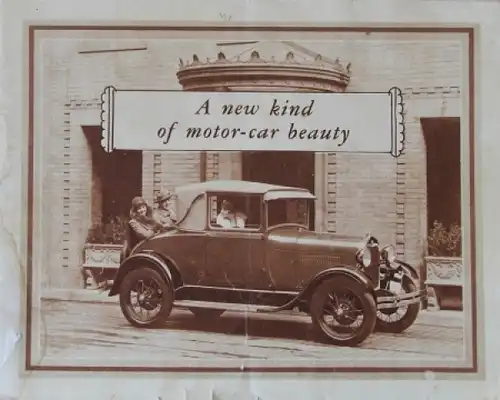 Ford A Modellprogramm 1928 "A new kind of motor-car beauty" Automobilprospekt (4837)