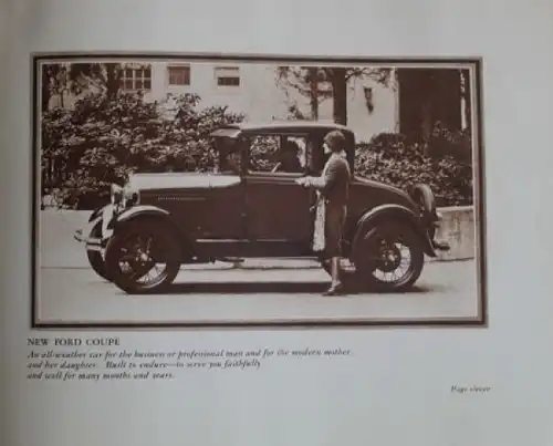 Ford A Modellprogramm 1928 "A new kind of motor-car beauty" Automobilprospekt (4837)