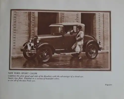 Ford A Modellprogramm 1928 "A new kind of motor-car beauty" Automobilprospekt (4837)