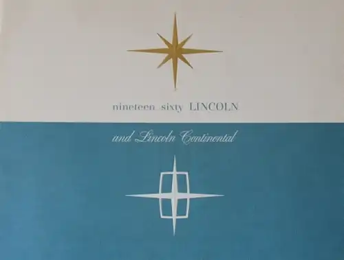 Lincoln Continental Modellprogramm 1960 Automobil-Prestigeprospekt (4900)