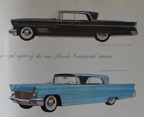 Lincoln Continental Modellprogramm 1960 Prestige-Automobilprospekt (4900)