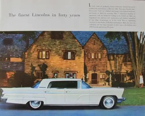 Lincoln Continental Modellprogramm 1960 Prestige-Automobilprospekt (4900)