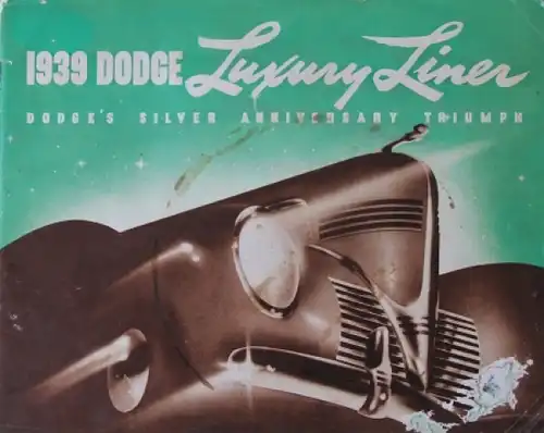 Dodge Luxury Liner Modellprogramm 1939 Automobilprospekt (4909)