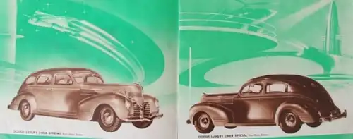 Dodge Luxury Liner Modellprogramm 1939 Automobilprospekt (4909)