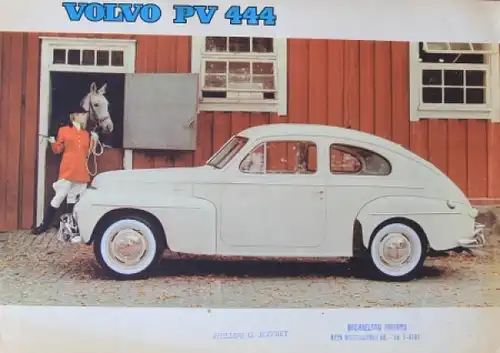 Volvo 444 Modellprogramm 1958 Automobilprospekt (4908)