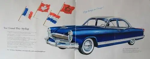 Kaiser Manhattan Modellprogramm 1954 "New Super-powered" Automobilprospekt (4904)