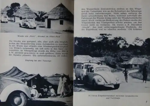 Volkswagen Modellprogramm 1951 "Im VW quer durch Afrika" Automobilprospekt (5287)