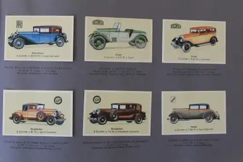 Abdulla Cigaretten "Automobile der bekanntesten Marken" Automobil-Sammelalbum 1928 (5237)