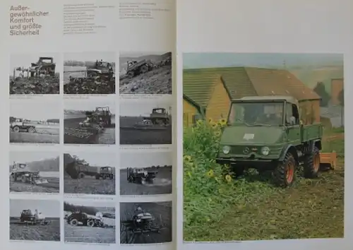 Unimog Mercedes-Benz Modellprogramm 1966 Ackerschlepper Nutzfahrzeugprospekt (5244)