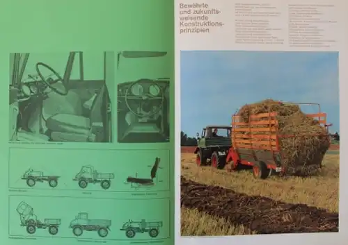 Unimog Mercedes-Benz Modellprogramm 1966 Ackerschlepper Nutzfahrzeugprospekt (5244)