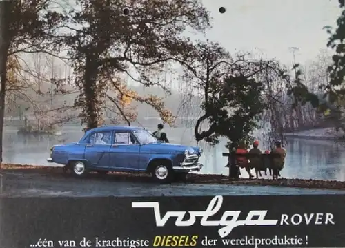 Wolga GAZ 21 Diesel Modellprogramm 1962 Automobilprospekt (5322)