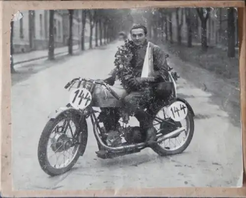 Hermann Lang Motorrad-Rennfahrer 1930 Druckplatte (5052)
