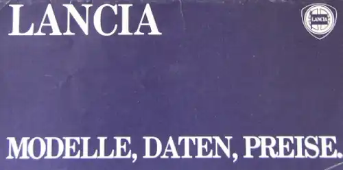 Lancia Preisliste 1983 "Modelle, Daten, Preise" Automobilprospekt (9917)