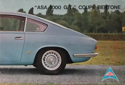 ASA Bertone Coupe 1000 GT Modellprogramm 1962 Automobilprospekt (5458)