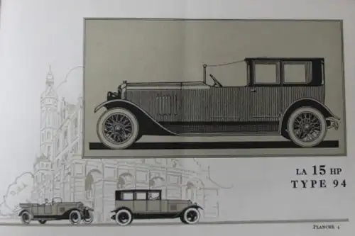 Delahaye Modellprogramm 1922 Automobilprospekt (5451)