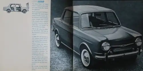 Simca 1000 Modellprogramm 1963 Automobilprospekt (5439)