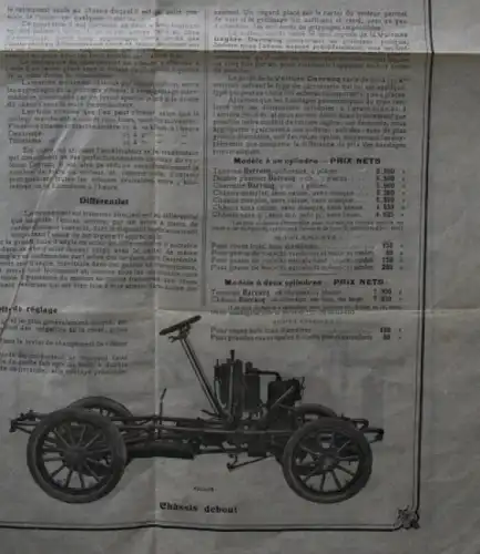 Darracq Voiture Legere Modellprogramm 1902 Automobilprospekt (5416)