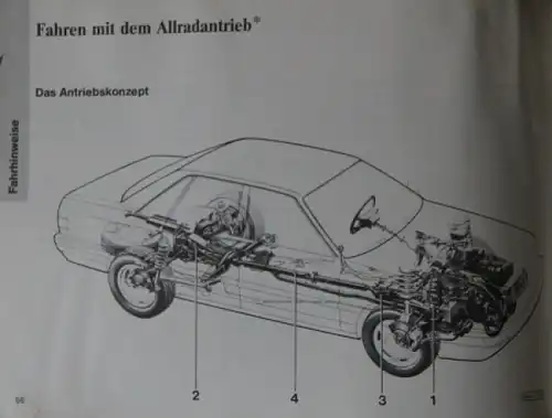 Audi 100 Quattro 1985 Betriebsanleitung (3632)