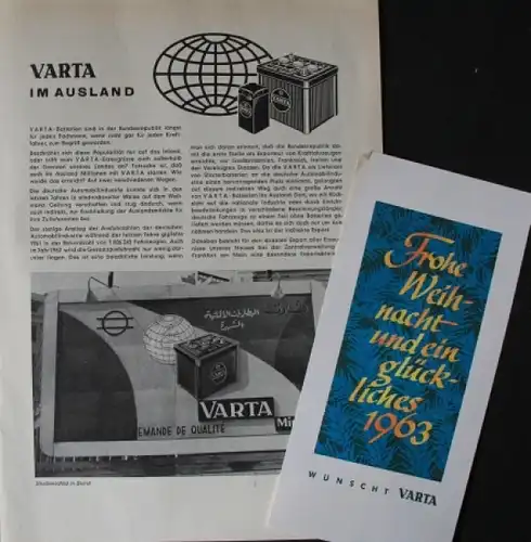 Varta "Varta Kreis" Firmenmagazin 1961-64 fünf Ausgaben (5555)