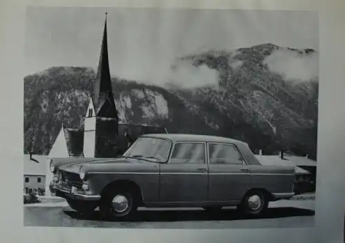 Peugeot 404 Modellprogramm 1960 "Erklärung und Vorführung" interner Verkaufskatalog (5642)