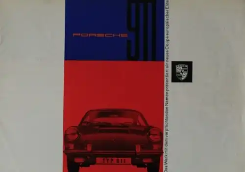 Porsche 911 Modellprogramm 1964 Automobilprospekt (5656)