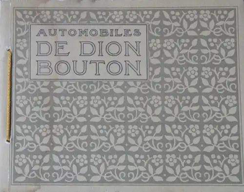 De Dion Bouton Voiture de Ville Modellprogramm 1912 Automobilprospekt (5778)