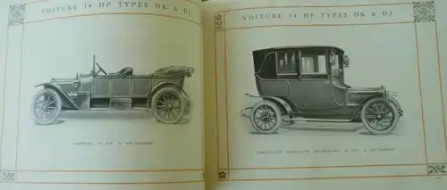 De Dion Bouton Voiture de Ville Modellprogramm 1912 Automobilprospekt (5778)