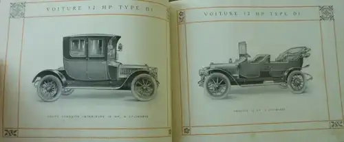 De Dion Bouton Voiture de Ville Modellprogramm 1912 Automobilprospekt (5778)