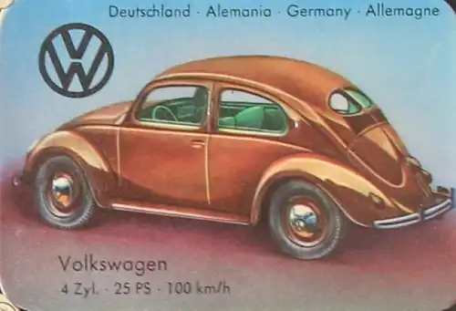 FWKB Oblaten-Sammelbogen 1954 acht Automobilmotive (5808)
