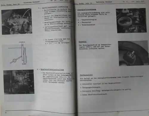 Volkswagen Polo Derby 1977 Technische Merkblätter in Mappe (6051)