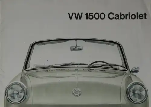 Volkswagen 1500 Cabriolet Modellprogramm 1962 Modellprogramm Automobilprospekt (6018)