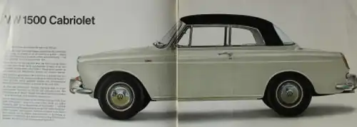 Volkswagen 1500 Cabriolet Modellprogramm 1962 Modellprogramm Automobilprospekt (6018)