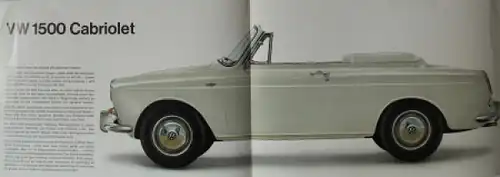 Volkswagen 1500 Cabriolet Modellprogramm 1962 Modellprogramm Automobilprospekt (6018)