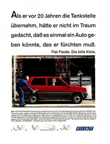 Fiat Panda Modellprogramm 1981 "Die tolle Kiste" Automobilprospekt (0708)