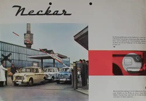 Fiat NSU Neckar Modellprogramm 1959 Automobilprospekt (6194)