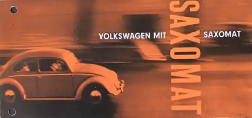 Volkswagen Käfer Modellprogramm 1958 Saxomat Automobil-Zubehörprospekt (6126)