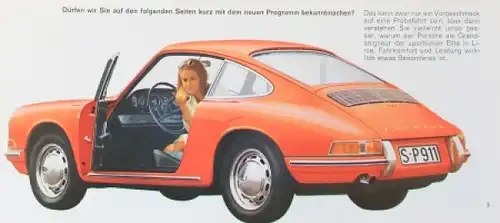 Porsche 911 - 912 Modellprogramm 1967 Automobilprospekt (6129)