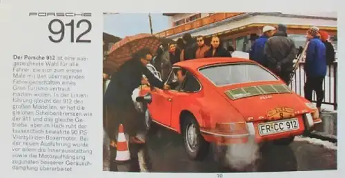Porsche 911 - 912 Modellprogramm 1967 Automobilprospekt (6129)
