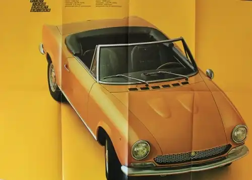 Fiat 124 Sport Spider Modellprogramm  1971 Automobilprospekt (6091)