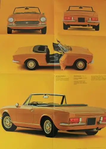 Fiat 124 Sport Spider Modellprogramm  1971 Automobilprospekt (6091)