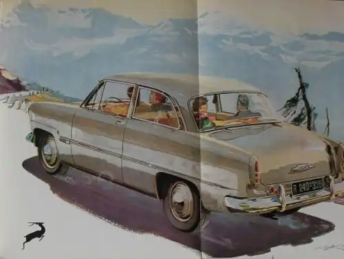Ford Taunus 12 M Modellprogramm 1952 Gotschke-Motive Automobilprospekt (6304)