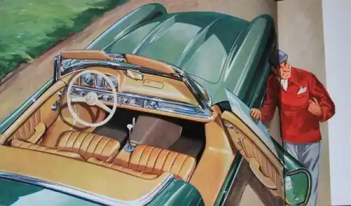 Mercedes-Benz 300 SL Roadster Modellprogramm 1958 Automobilprospekt (6480)