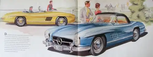 Mercedes-Benz 300 SL Roadster Modellprogramm 1958 Automobilprospekt (6480)