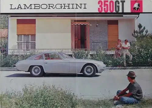 Lamborghini 350 GT Modellprogramm 1964 Automobilprospekt (6534)